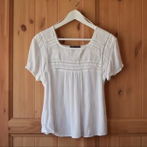 Soft white embroider top